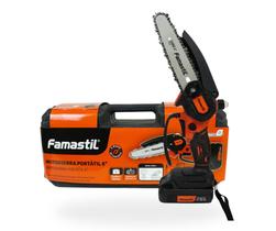 Motosserra Portátil Recarregável Famastil 21V 31,5W 3900 RPM Motosserra Portátil Recarregável Famastil 21V 31,5W 3900 RPM