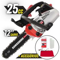 Motosserra Potente Kawashima KCS-260P À Combustão 2 Tempos 25,4cc Com Corrente 45 Elos Para Cafezais