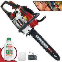 Motosserra Profissional À Gasolina KCS380P PLUS Kawashima 37,2cc Motor 2T de Alta Potência, Rotação e Performance Com Sabre 16 Polegadas Com Carcaça de Alumínio + ÓLEO STIHL 2T EXTRA Motosserra Profissional À Gasolina KCS380P PLUS Kawashima 37,2cc Motor 2T de Alta Potência, Rotação e Performance Com Sabre 16 Polegadas Com Carcaça de Alumínio + ÓLEO STIHL 2T EXTRA