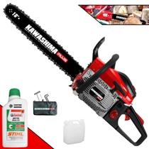 Motosserra Profissional À Gasolina KCS550P PLUS Kawashima 54,6cc Motor 2T de Alta Potência, Rotação e Performance Com Sabre 18 Polegadas Com Carcaça de Magnésio + ÓLEO STIHL 2T EXTRA Motosserra Profissional À Gasolina KCS550P PLUS Kawashima 54,6cc Motor 2T de Alta Potência, Rotação e Performance Com Sabre 18 Polegadas Com Carcaça de Magnésio + ÓLEO STIHL 2T EXTRA