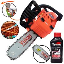 Motosserra Profissional Á Gasolina Vulcan VSL250 Com ÓLEO TOYAMA 2T 25,4CC 0,9HP 11.000RPM Sabre 12 Polegadas Ponta Rolante Ideal Para Todos os Tipos de Corte Motosserra Profissional Á Gasolina Vulcan VSL250 Com ÓLEO TOYAMA 2T 25,4CC 0,9HP 11.000RPM Sabre 12 Polegadas Ponta Rolante Ideal Para Todos os Tipos de Corte