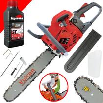 Motosserra Profissional À Gasolina Vulcan VSL550P 55cc 3,35HP 13.000rpm Sabre 18 Polegadas Robusta e de Alto Desempenho Ideal Para Corte de Galhos e Árvores + ÓLEO LUBRIFICANTE TOYAMA FG50 2T Motosserra Profissional À Gasolina Vulcan VSL550P 55cc 3,35HP 13.000rpm Sabre 18 Polegadas Robusta e de Alto Desempenho Ideal Para Corte de Galhos e Árvores + ÓLEO LUBRIFICANTE TOYAMA FG50 2T