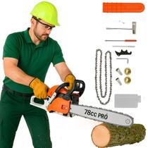 Motosserra Profissional Nakasaki 78cc Pró Gasolina 3.6hp 2 Tempos 22 Polegadas