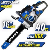Motosserra Profissional Nakashi NCS-400 40,1cc Sabre 16 Polegadas Com Carburador Walbro
