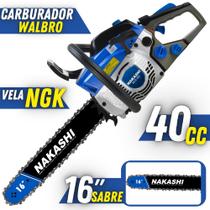 Motosserra Profissional Nakashi NCS-400 40,1cc Sabre de 16 Polegadas Para Cortes Precisos