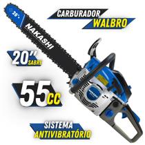 Motosserra Profissional Nakashi NCS-550 54,6cc 2 Tempos À Combustão Com Freio de Segurança Motosserra Profissional Nakashi NCS-550 54,6cc 2 Tempos À Combustão Com Freio de Segurança