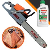 Motosserra Profissional Vulcan VS620 À Gasolina 2T 62cc 4CV 11500rpm + Óleo Castrol Sthil 500ml