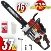 Motosserra Robusto Kawashima KCS380P À Gasolina 37,2cc 2 Tempos Com Corrente 57 Elos Para Madereiras Motosserra Robusto Kawashima KCS380P À Gasolina 37,2cc 2 Tempos Com Corrente 57 Elos Para Madereiras