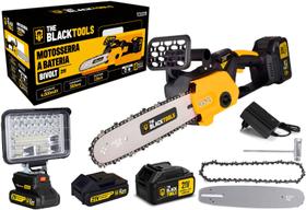 Motosserra Sabre Elétrica 30cm A Bateria 21v Profissional + Lanterna Holofote Led 18w