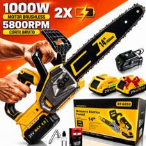 Motosserra Sem Fio 14pol 21V Brushless 2 Baterias Kit Pro