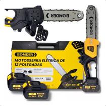 Motosserra sem fio Serra Elétrica com 2 bateria 21V Recarregável Corte rápido de Galho Árvore BOM-9104
