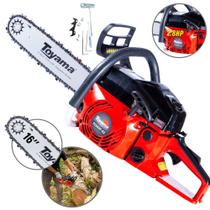 Motosserra Toyama TCS53F-G2 À Gasolina Motor 2 Tempos 49cc 2,8HP Alta Rotação Com Sabre 16 Robusta e de Alto Desempenho Ideal Para Trabalhos Pesados
