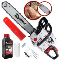 Motosserra Toyama TCS58H Á Gasolina 2T 55cc 3,2HP 12.000RPM Robusta e de Alta Potência Ideal Para Corte e Desdobra de Madeiras + ÓLEO 2 TEMPOS LUBRIFICANTE FG50 Motosserra Toyama TCS58H Á Gasolina 2T 55cc 3,2HP 12.000RPM Robusta e de Alta Potência Ideal Para Corte e Desdobra de Madeiras + ÓLEO 2 TEMPOS LUBRIFICANTE FG50
