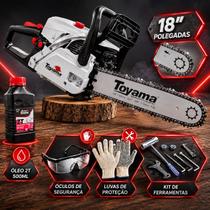 Motosserra Toyama Tcs58h + Kit Completo com Oleo Lubrificante, Oculos e Luvas Motosserra Toyama Tcs58h + Kit Completo com Oleo Lubrificante, Oculos e Luvas