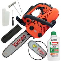 Motosserra Vulcan VSL250 2T 25cc Com Ignição Eletrônica e Mola Retrátil + Óleo 2T Castrol Sthil Motosserra Vulcan VSL250 2T 25cc Com Ignição Eletrônica e Mola Retrátil + Óleo 2T Castrol Sthil