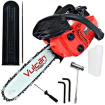 Motosserra Vulcan VSL250 À Gasolina 2 Tempos 25cc 0,9cv Com Sabre de 12 Polegadas P/ Poda de Galhos