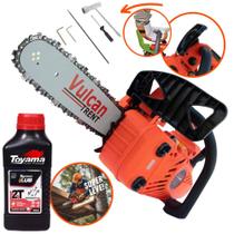 Motosserra Vulcan VSL250 Á Gasolina 2T 2,4CC 0,9HP 11.000RPM Modelo Completo Com Sabre 12 Polegadas Ponta Rolante + ÓLEO TOYAMA FG50 2 TEMPOS Motosserra Vulcan VSL250 Á Gasolina 2T 2,4CC 0,9HP 11.000RPM Modelo Completo Com Sabre 12 Polegadas Ponta Rolante + ÓLEO TOYAMA FG50 2 TEMPOS