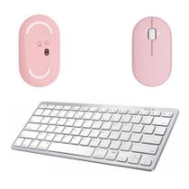 Mou Rosa/teclado Bluetooth P/galaxy Tab A8 Sm X200/x205 10,5