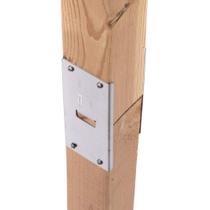 Mount Bracket Step2 Mail Post Extender, prata, 4x4, madeira Mount Bracket Step2 Mail Post Extender, prata, 4x4, madeira