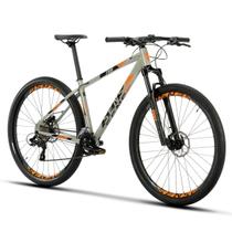Mountain Bike Aro 29 Quadro Alumínio M17' Freio a Disco Shimano Fun Comp 2023 Cinza Laranja Sense