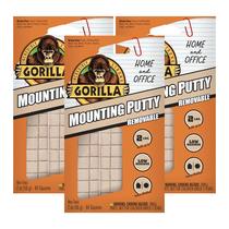 Mounting Putty Gorilla Natural Tan 84 Squares, 3 pacotes