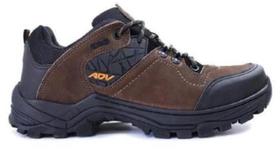 Mountrek tênis adventure 956 café 100% couro Mountrek tênis adventure 956 café 100% couro
