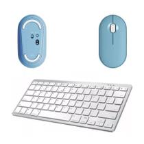 Mouse Azul / Teclado Bluetooth Galaxy Tab S7 Fe T735 12,4