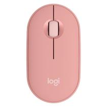 Mouse Bluetooth Logitech Pebble 2 M350s, Clique Silencioso, Pilha Inclusa, Rosa 910-007048