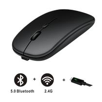 Mouse Bluetooth Recarregável Sem Fio Modo Duplo 5.2 Silencioso Ergonômico Para Jogos De Computador 2 Mouse Bluetooth Recarregável Sem Fio Modo Duplo 5.2 Silencioso Ergonômico Para Jogos De Computador 2