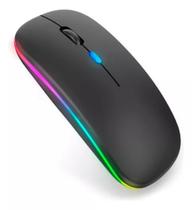 Mouse Bluetooth Recarregável Silencioso Rgb Para Notebook