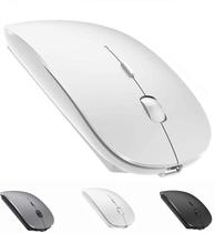 Mouse Bluetooth ZERU recarregável sem fio para MacBook branco