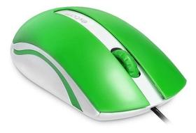 Mouse c/ fio exbom usb 1000dpi verde/branco