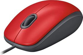 Mouse C/ Fio Usb Logitech M110 C/ Clique Silencioso Vermelho