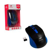 Mouse C3Tech M-W20BL, Wireless, 1000 DPI, Azul e Preto