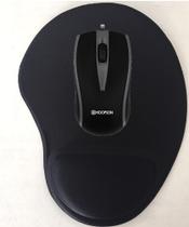 Mouse Cinza Usb 1000 Dpi Hoopson Ms-038cz + Mousepad Preto