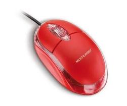 Mouse Classic Box Multilaser Optico Full Vermelho Usb - Mo303