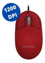 Mouse Classic Box Optico Vermelho Usb Multilaser Mo303