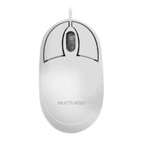 Mouse Classic Multilaser, 1200 DPI, Box Optico, USB, Plug And Play, Branco - MO302