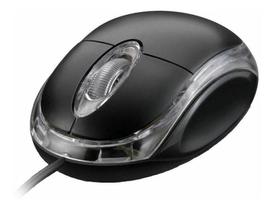 Mouse Cm-10 C/luz Vermelho Chinamate Cor Preto