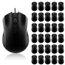 Mouse com fio Bonuci, 30 unidades, botão USB 3 para PC, desktop e laptop