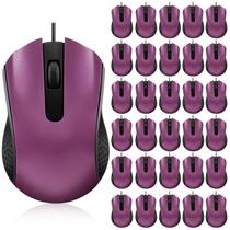 Mouse com fio Bonuci USB 30 unidades para PC, desktop, laptop, roxo