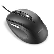 Mouse Com Fio Comfort Conexão USB 1600dpi Ajustável Cabo de 130cm 6 Botões Textura Emborrachada Preto - MO241