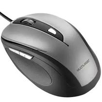 Mouse Com Fio COMFORT Conexão USB 1600dpi Ajustavel e Cabo de 130cm 6 BOTÕES TEXTURA EMBORRACHADA CINZA MO242 MULTILASER