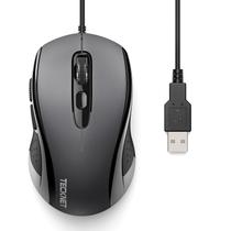 Mouse com fio de computador TECKNET 888 3600DPI USB para laptop cinza Mouse com fio de computador TECKNET 888 3600DPI USB para laptop cinza