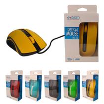 Mouse com fio exbom usb ms50