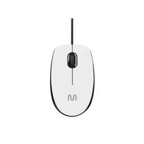 Mouse com Fio MF400 Clique Silencioso Conexao USB 1200DPI Cabo de 180CM 3 Botes - Branco - MO389