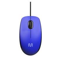 Mouse Com Fio MF400 Clique Silencioso Conexão USB 1200dpi Cabo de 180cm 3 Botões Azul Multi - MO388