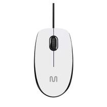 Mouse Com Fio MF400 Clique Silencioso Conexão USB 1200dpi Cabo de 180cm 3 Botões Branco Multi - MO389