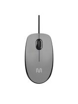 Mouse Com Fio Mf400 Clique Silencioso Conexão Usb 1200dpi Cabo De 180cm 3 Botões - Cinza - Mo387