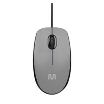 Mouse Com Fio Mf400 Clique Silencioso Conexão Usb 1200dpi Cabo De 180cm 3 Botões - Cinza - Mo387